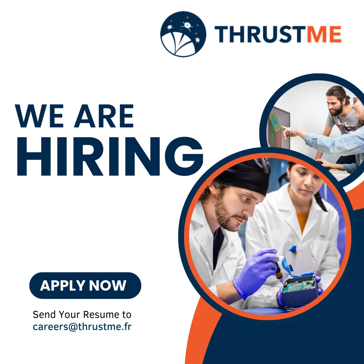 Looking for an exciting opportunity to be part of the future of space propulsion technology? ThrustMe hiring processes are open! Check our website for more details 🚀

#Space #SpacePropulsion #SpaceJobs #JoinOurTeam #CareerOpportunities #Propulsion
