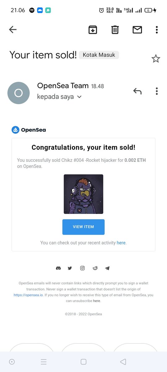 🚨 Sold  🚨

Rocket hiajcker 0.002 Eth 🚀

Whoop ! Last chikz adopted thanks to <a href="/Verse__rex/">Verse_rex</a> Thankyou for your  support really Appreciated it ! 🐔

Check his collection ! He made Really cool pixelart 🔥

Have a Great day everyone ♥️

SOLD OUT !.!.!

#NFTs #NFTSold #NFTCommunity