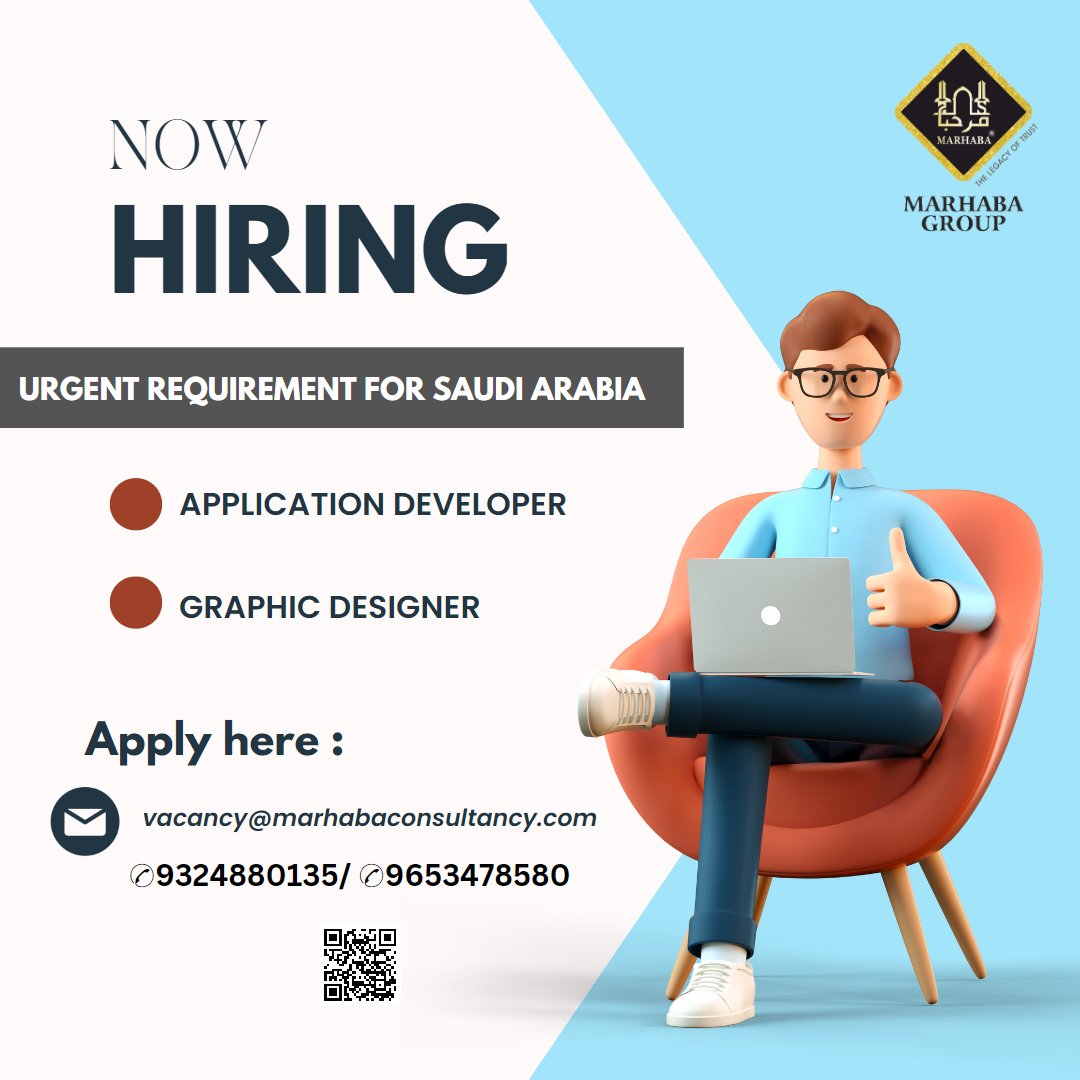 URGENT REQUIREMENT FOR SAUDI ARABIA.
⚪-ZOOM INTERVIEW-⚪

.
.
.
.
.
.
.
.
#urgentrequirement #saudiarabia #interview #ksa #graphicdesign #businessdevelopment #managedservices #linkedin #vacancy #hiring #requirements #company #WeAreHiring