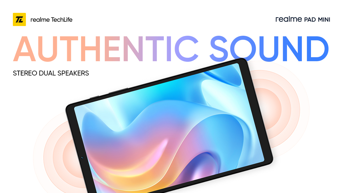 realmenarzoIN's tweet photo. No matter whether its a show, music, or your favourite movie, enjoy an immersive audio experience with the #realmePadMini featuring Stereo Dual Speakers🔊
#MiniYetPowerful
Available on https://t.co/n3vAbwM2m7 & @amazonIN.
Buy now: https://t.co/n1gGilvu7B https://t.co/Ll4uQZkZYl