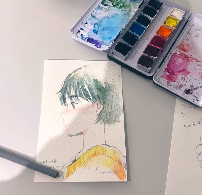 本日在廊ありがとうございました!たくさんお会いできてとても楽しかったです…残り1週間ほどですが作品展示されてますので、ぜひ会期中に見に行ってくださると嬉しいです。 