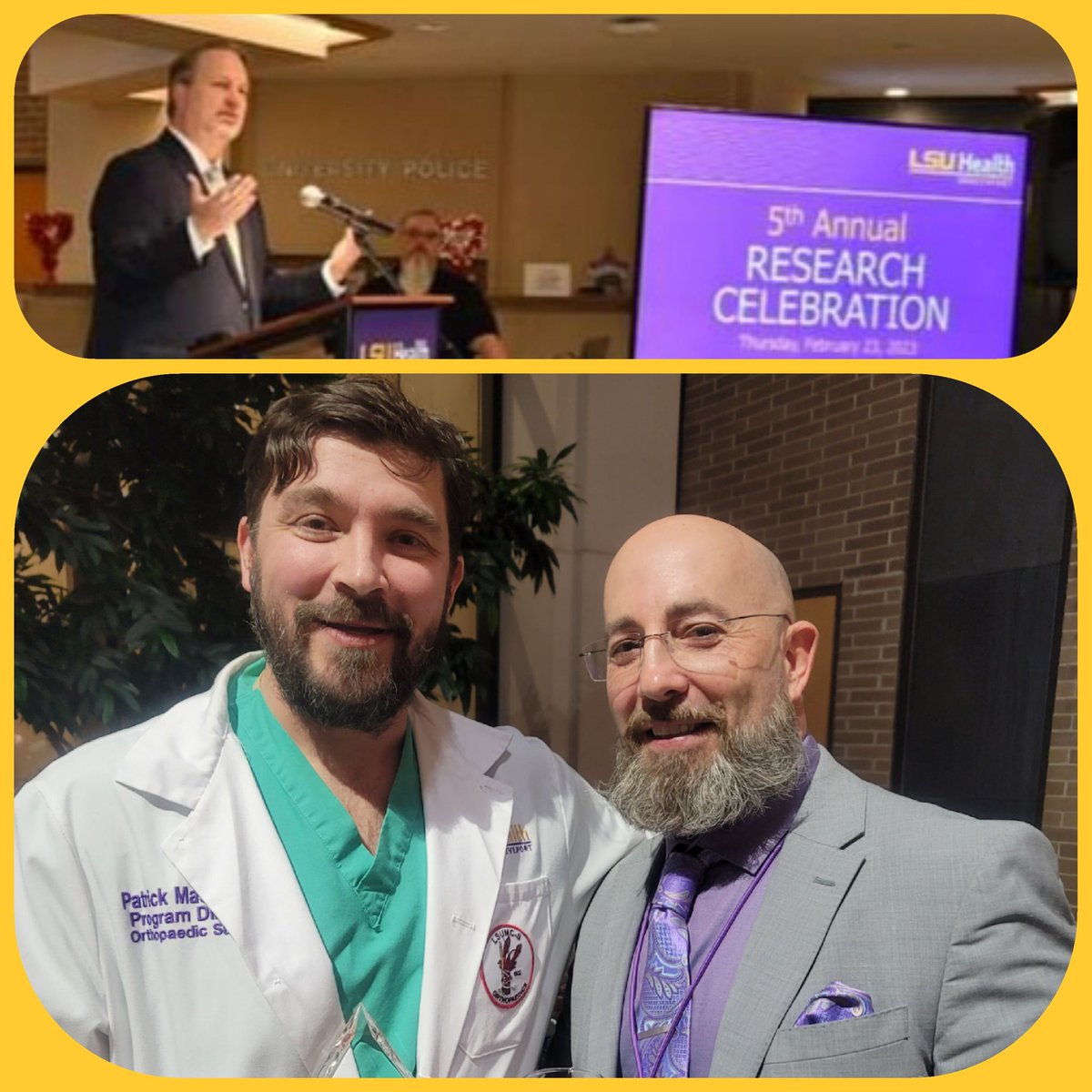 NixWayneD's tweet photo. Back in time to celebrate LSU Health Shreveports 5th Annual Research Celebration!

It was great to review and reflect the impact of #LSUHS research on the LSU System and the state as a whole.

#biomedical #research https://t.co/ntOk6NfEa5