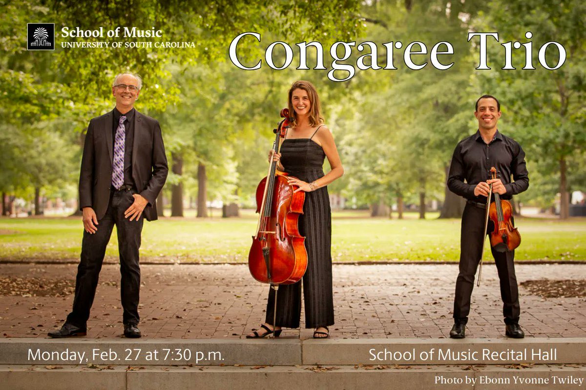 Joining forces w/ Ari Streisfeld &amp; ⁦<a href="/fostermycello/">Claire Bryant</a>⁩ to play some 21stC piano trios (&amp; lesser known gems of the past). Come see us in #columbiasc Feb 27, ⁦⁦<a href="/CollegeofCharl1/">College of Charleston</a>⁩ Feb 28, &amp; Kershaw County Arts Center in Camden Mar 2