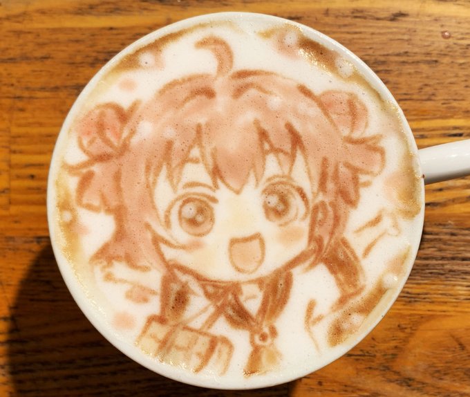 ラテアート【赤座あかり】＠ゆるゆり#yuruyuri #ゆるゆり 