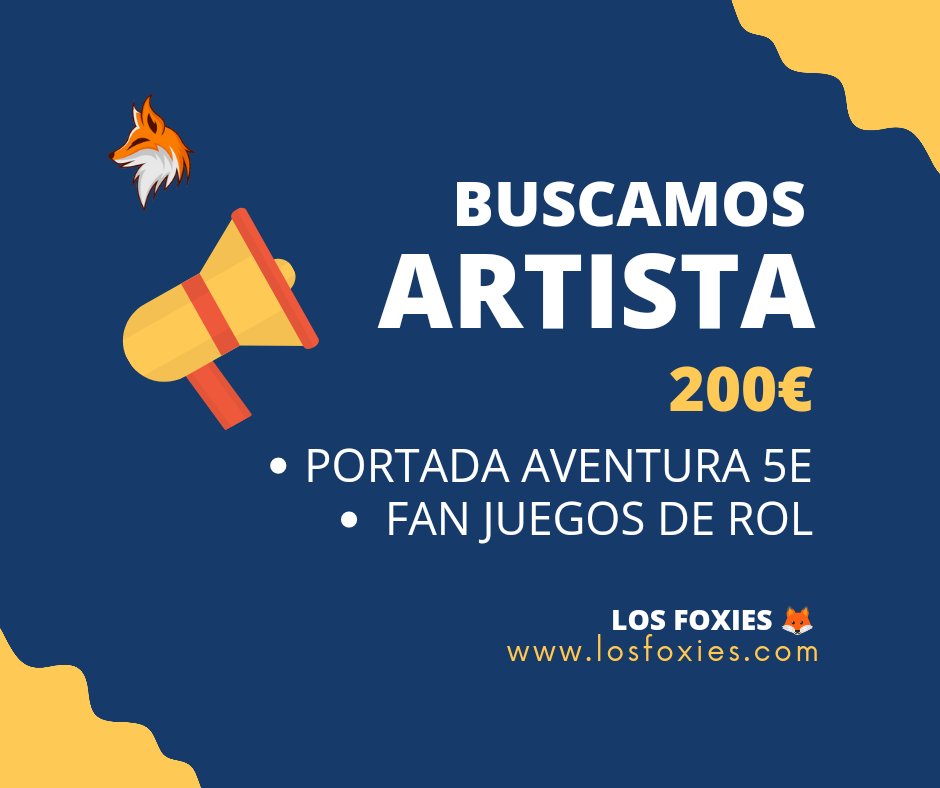 losfoxies's tweet photo. Buscamos artista para la portada de la primera aventura de Los Foxies 🦊

Presupuesto: 200€ https://t.co/scIp1I5ETO