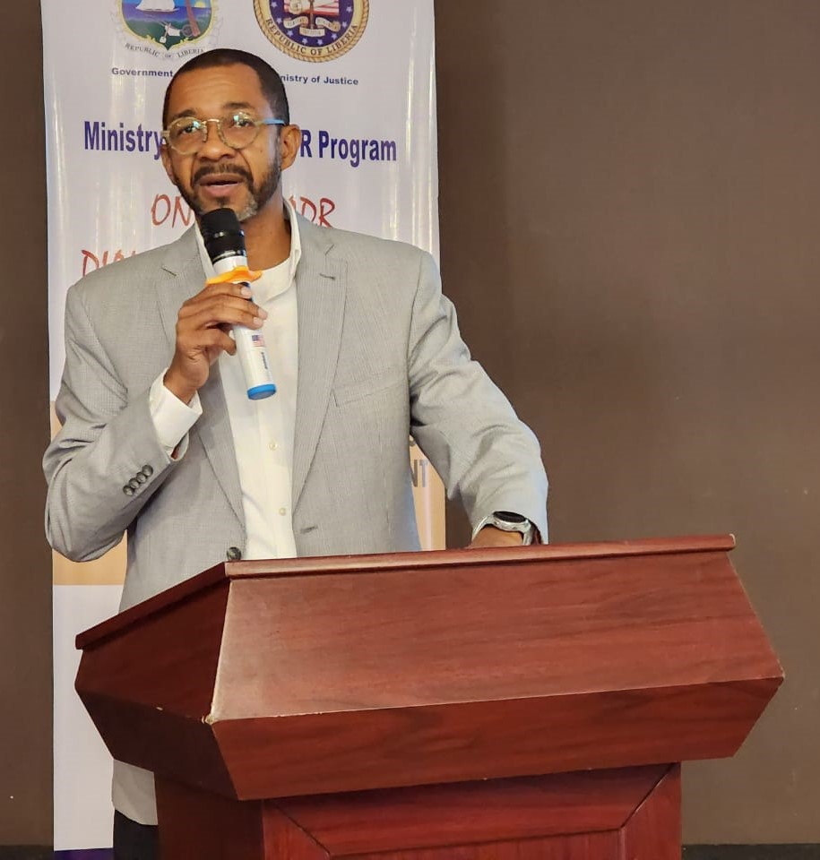 UNDPLiberia's tweet image. UNDP Resident Rep in Liberia Stephen Rodriques has urged the Legislature to enact the Legal Aid Bill to help reduce prison overcrowding and lengthy pre-trial detention by establishing a comprehensive framework for legal aid. #AlternativeDisputeResolution