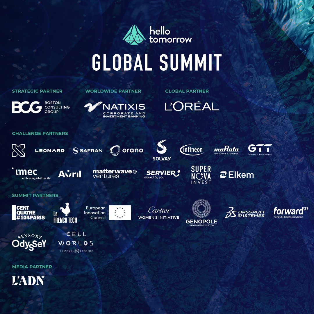 We're taking a moment to thank all of our partners for joining this new edition of the Hello Tomorrow Global Summit and Deep Tech Days!
See you in less than two weeks 👋