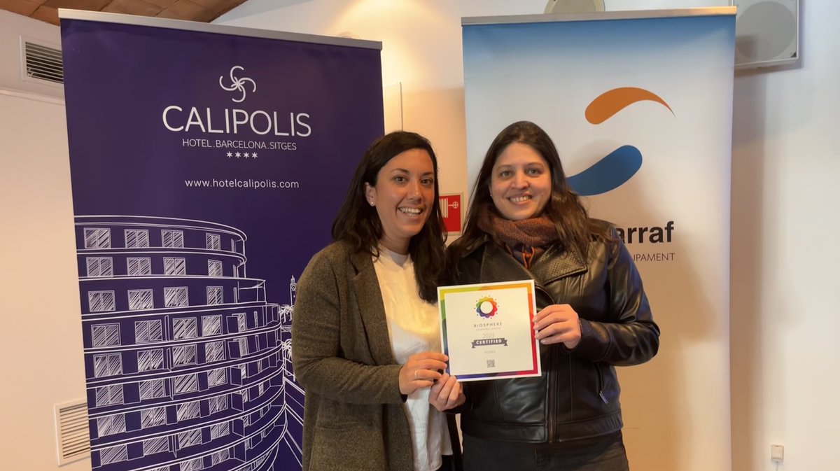 A #Sitges rebem el distintiu #Biosphere 2023 per la nostra contribució a la qualitat, sostenibilitat i responsabilitat social en destinacions turístiques.

🏅 Agraïts pel reconeixement de @Biosphere_RTI.

♻️ Compromesos amb la transformació sostenible dels municipis.