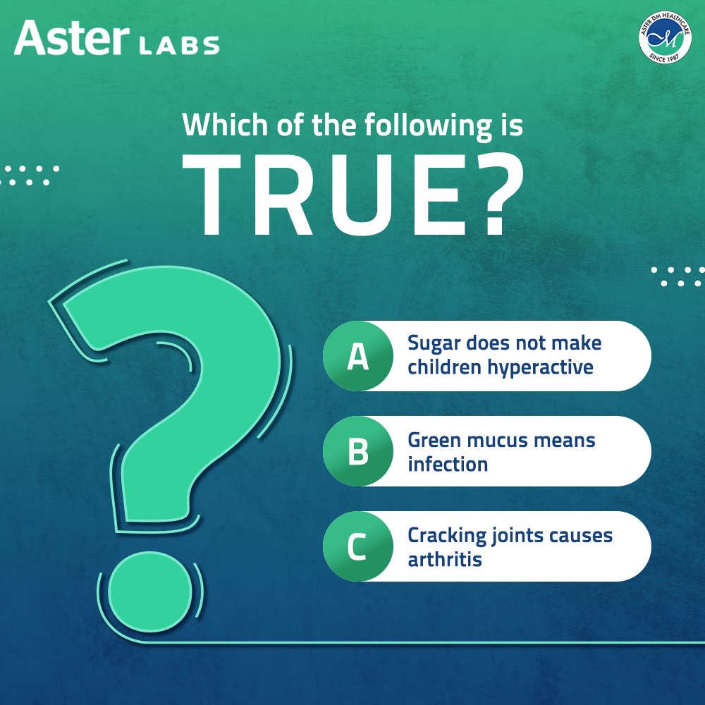 Can you pick out what the truth is?

Comment below what you think is the right answer! 

#game #asterlabs #diagnosticlabs #healthyindia