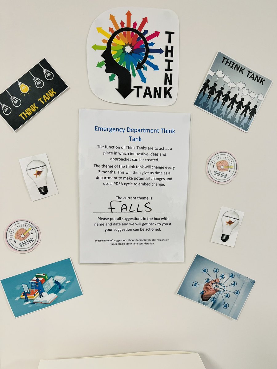 LauraE_Young1's tweet photo. Today we have started an Emergency Department Think Tank! @NHSNLaG This will get the staff thinking about sharing innovative ideas, which will inspire alternative ways of working and changes to culture. To make small change improvements to increase patient safety and care https://t.co/7XdKC64C0k