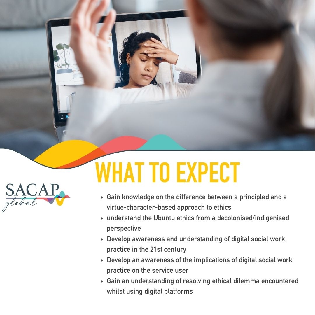 sacapedu's tweet photo. Join Dr Poppy Masinga and Rahim Thawer to learn how to address #ethical issues and boundaries when engaging in digitally-based #socialworkpractice. Register here: https://t.co/XJij0Gvgny
#SACSSP #SocialWorker #SocialWork #DigitalSocialWork #DigitalEthics #CPD #Workshops https://t.co/FeMfSS2J88