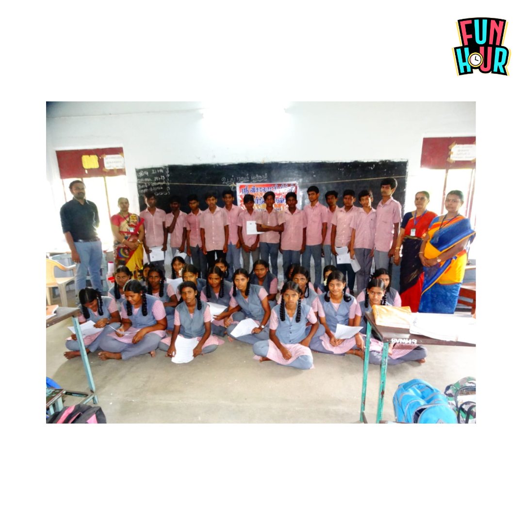 FunHourOfficial's tweet photo. #FunHour completed 2 day "Funified Learning Program" for the #students at Sree Visalakshi Mills High School at #Madurai.
Thanks for opportunity #SVMHS
#learnwithfunhour #careerguidance #personaldevelopement #Softskills #lifeskills #socialskills https://t.co/NzqXwEYadB