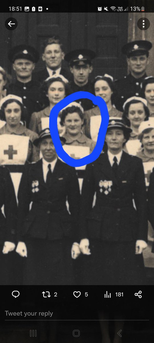 stephiechambs's tweet photo. @GMMedicalMuseum @BritishRedCross My Grandma is also in the same group picture as my Grandad aswell as the smaller group one. Her name was Kathleen Hemming (maiden name Connor) but always went by her middle name of Mary. I'm not sure what year these were taken was so not sure if they would have been married here https://t.co/Lopbg2YhqB