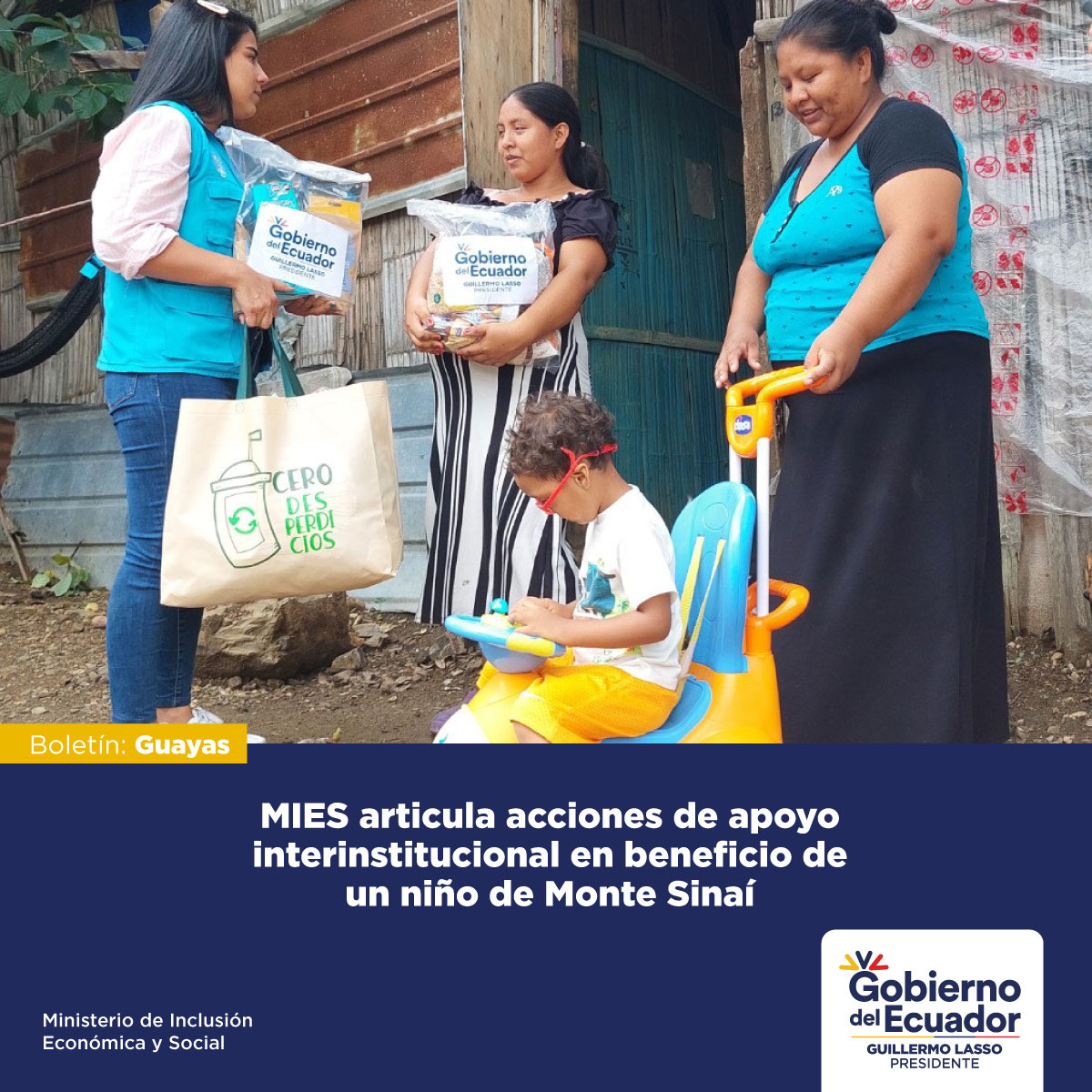 Guayaquil I El #MIES brinda un seguimiento especial con ayuda social a la familia Vélez-Muñiz y su hijo Sebastián, un pequeño de 2 años de edad, quien está recuperando la visión, misma que fue afectada por una enfermedad congénita.
📰 Boletín: bit.ly/3Stt6YD