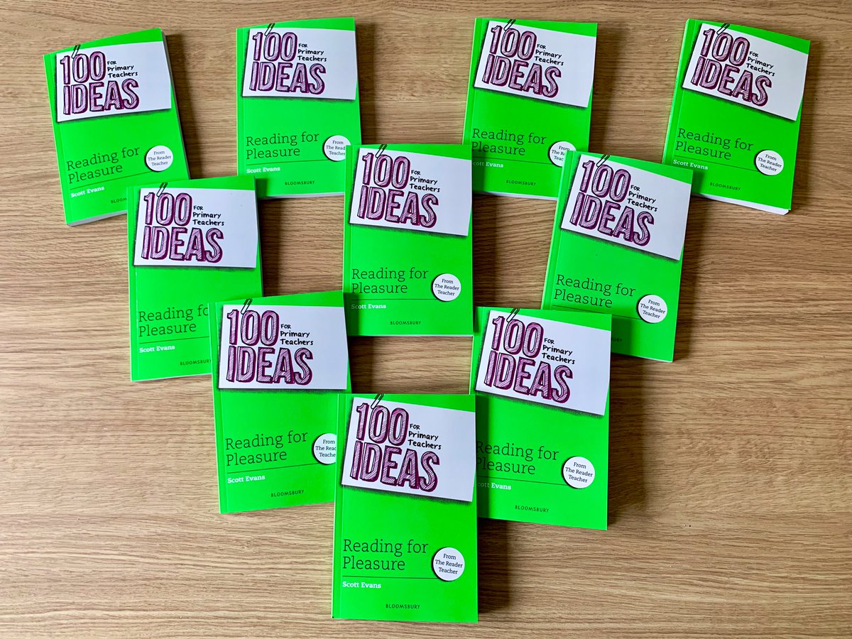 😍LOOK WHAT’S ARRIVED!
My author copies of my new book, 100 Ideas for Primary Teachers: Reading for Pleasure, are HERE 💚📗

Holding it in my hands is making me emosh 🥹

With back cover quotes from <a href="/CressidaCowell/">Cressida Cowell</a> <a href="/MrTs_NQTs/">Mr T's NQT/ECT support 🙋🏻‍♂️</a> 

Out on 30th March 2023 &amp; available to pre-order now!