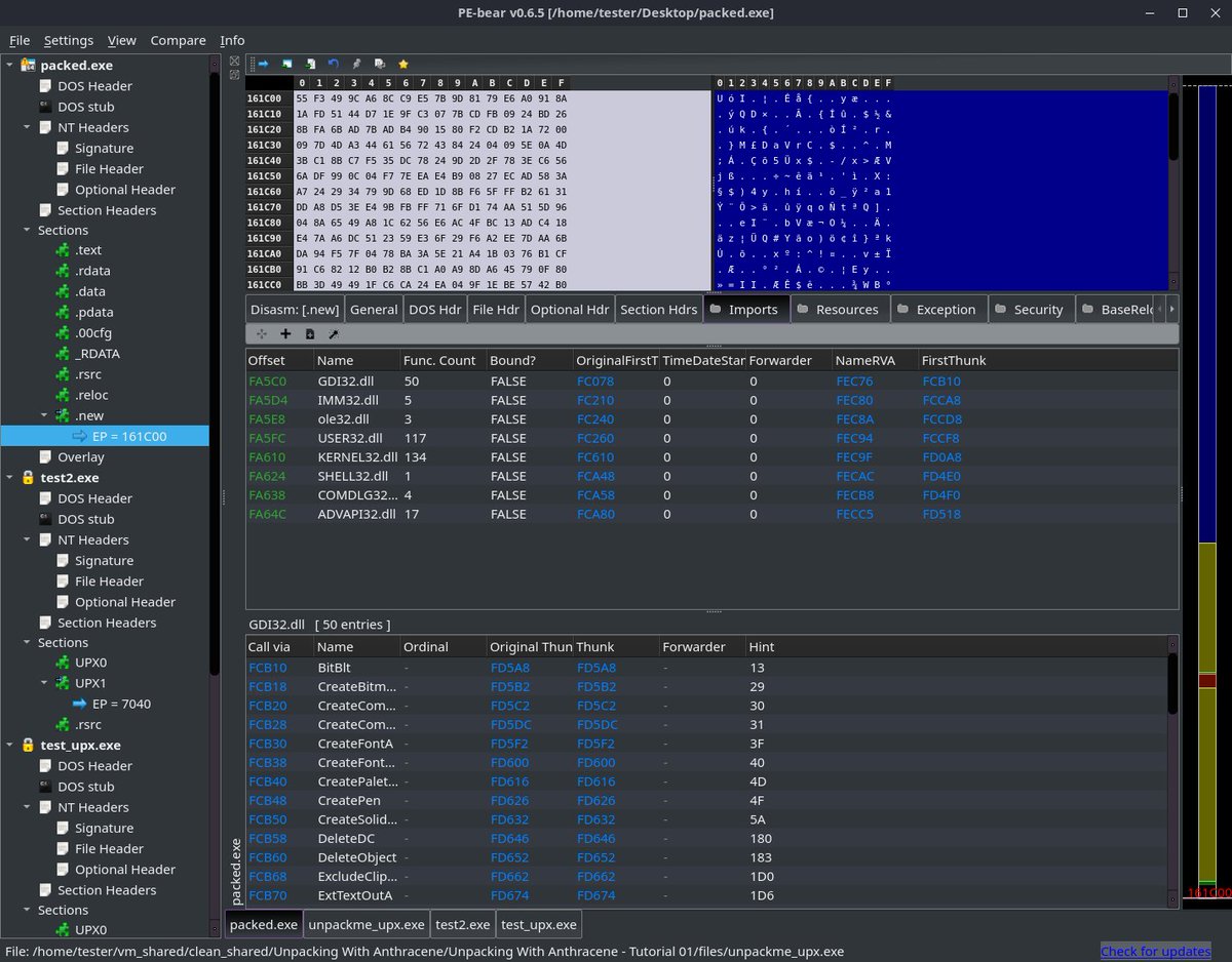 hasherezade's tweet image. New release: #PEbear 0.6.5: github.com/hasherezade/pe… - several new features, fixes and improvements - check it out!
