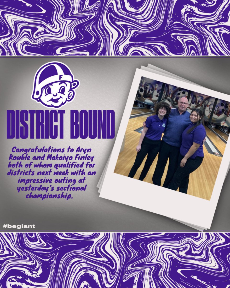 FRHS_Athletics's tweet photo. A Little Giant Shoutout goes to Aryn Kauble and Makaiya Finley both of whom showed out at yesterday's sectional championships and qualified for district's next week at Port Clinton. https://t.co/UxZ62F18Vw