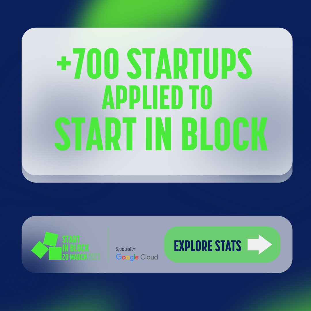 "Web3 is dying"... still, +700 Startups applied to #StartinBlock. Want to know who they are? 📊

Projects were so impressive, we pushed the top 100 selection to Monday 27th.

Here's pristine data, you might want to check👇(S1E1)