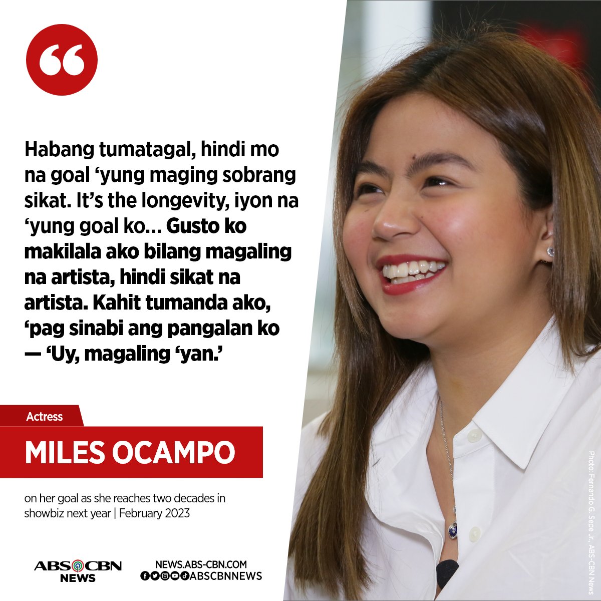 ABSCBN News on Twitter "Para sa dating child star na si Miles Ocampo
