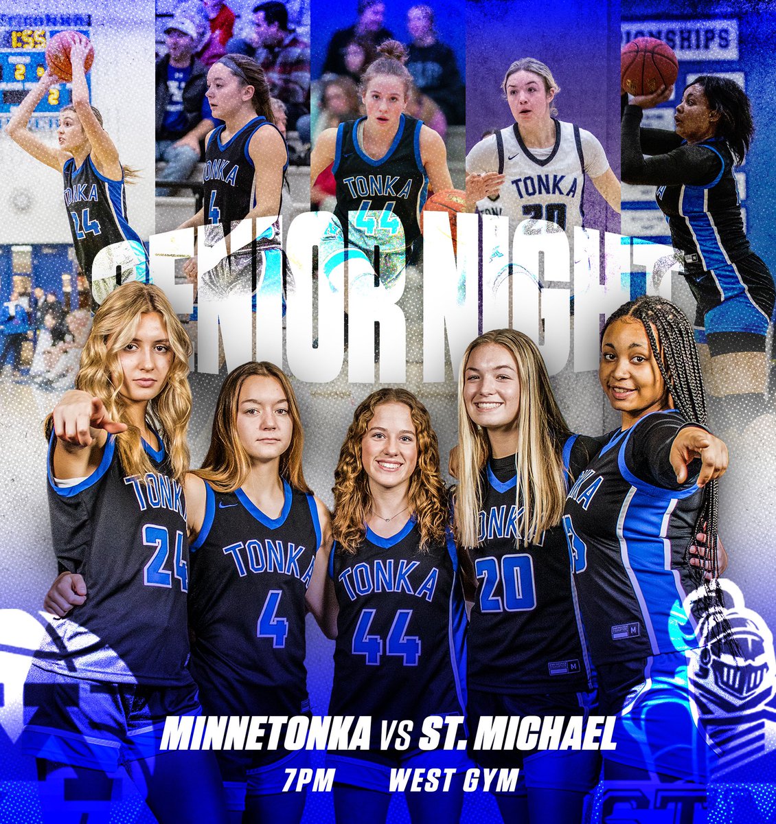 🔵⚪️ IT’S GAMEDAY!⚪️🔵
🆚 STMA @ Home
⏰ 9th 4pm 
⏰ 10th 4:15pm
⏰ JV 5:30pm
⏰ Varsity 7pm
🎟️ vancoevents.com/us/eventlist/m…
📺 nfhsnetwork.com/schools/minnet…
LET’S GOOOOOOOO! 
💙 We LOVE our SENIORS!