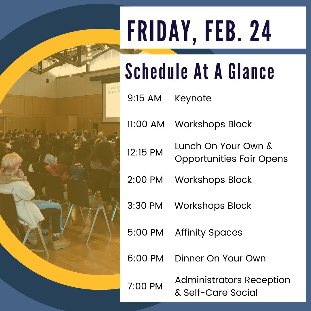 impactconf's tweet photo. Hey IMPACTers!! Day two is officially here! 🎉🙌🏽 Are you ready for a day full of service, action, and advocacy education??

Registration is open at the Student Union Ballroom, 2nd floor,  and will stay open throughout our Keynote Address. https://t.co/01deerkUIJ