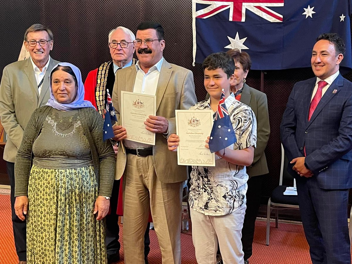 farhadbarakat's tweet photo. Another happy news from Australia

A group of Ezidi families have received the Australian citizenship.
These families have been living in Australia around 2016.

Many thanks to the Australian government https://t.co/qDSXRvrji4