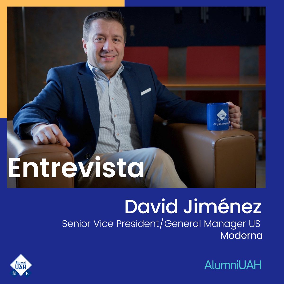 AlumniUAH (@alumniuah) on Twitter photo Charlamos con David Jiménez, #AlumniUAH de Farmacia de la Universidad de Alcalá y vicepresidente senior/gerente de Moderna Estados Unidos, sobre su experiencia universitaria y profesional.
bit.ly/3ExZjYI
#ComunidadAlumniUAH #UAH  #Alumni #AlumniUAH Charlamos con David Jiménez, #AlumniUAH de Farmacia de la Universidad de Alcalá y vicepresidente senior/gerente de Moderna Estados Unidos, sobre su experiencia universitaria y profesional.
bit.ly/3ExZjYI
#ComunidadAlumniUAH #UAH  #Alumni #AlumniUAH