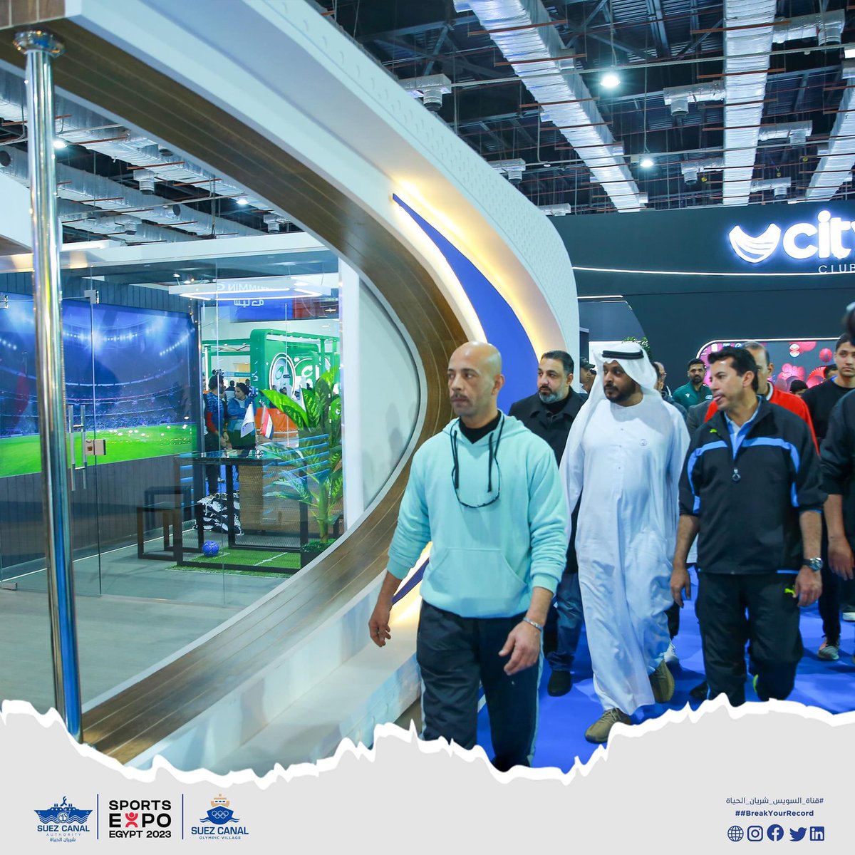 SuezAuthorityEG's tweet photo. استقبل جناح القرية الأوليمبية لهيئة قناة السويس Suez Canal Olympic Village SCOV ،اليوم الجمعة، الدكتور أشرف صبحي وزير الشباب والرياضة يرافقه السيد سالم نايف الكثيري نائب رئيس مجلس الإدارة والمدير التنفيذي لنادي بني ياس للألعاب الرياضية بدولة الإمارات العربية المتحدة،
#SCOV https://t.co/x6bqbvvdkD