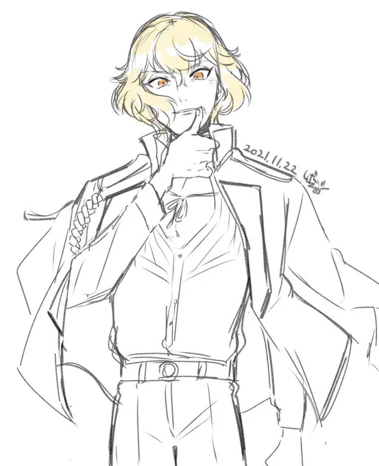 #このタグを見た人は推しの初描きと現在の絵を載せる 