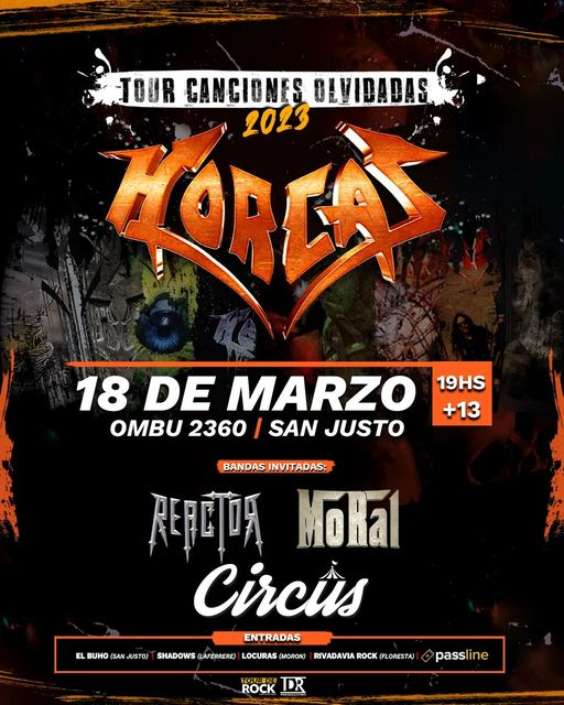 #Agenda : @TheMetalCircus , anuncia el concierto de una de las bandas del #Metal de #Argentina . Si en 'Marzo ' @horcasoficial . Mas para Vos , @rockenjujuy  .