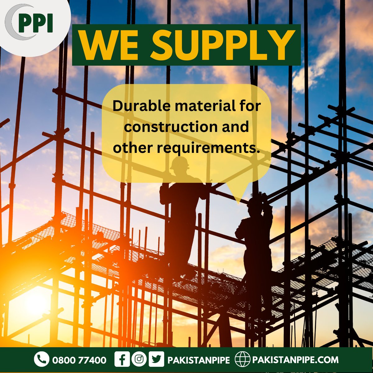PakistanPipe's tweet photo. M.S Pipes are being used as scaffolding for building construction. These are known for their toughness and ability to withstand pressure.
Stairs and their railings are also made with MS Pipes and are the most common application.
.
.
 #PPI #PakistanPipeIndustries#PakistanPipe https://t.co/Yu2c9Z50mK