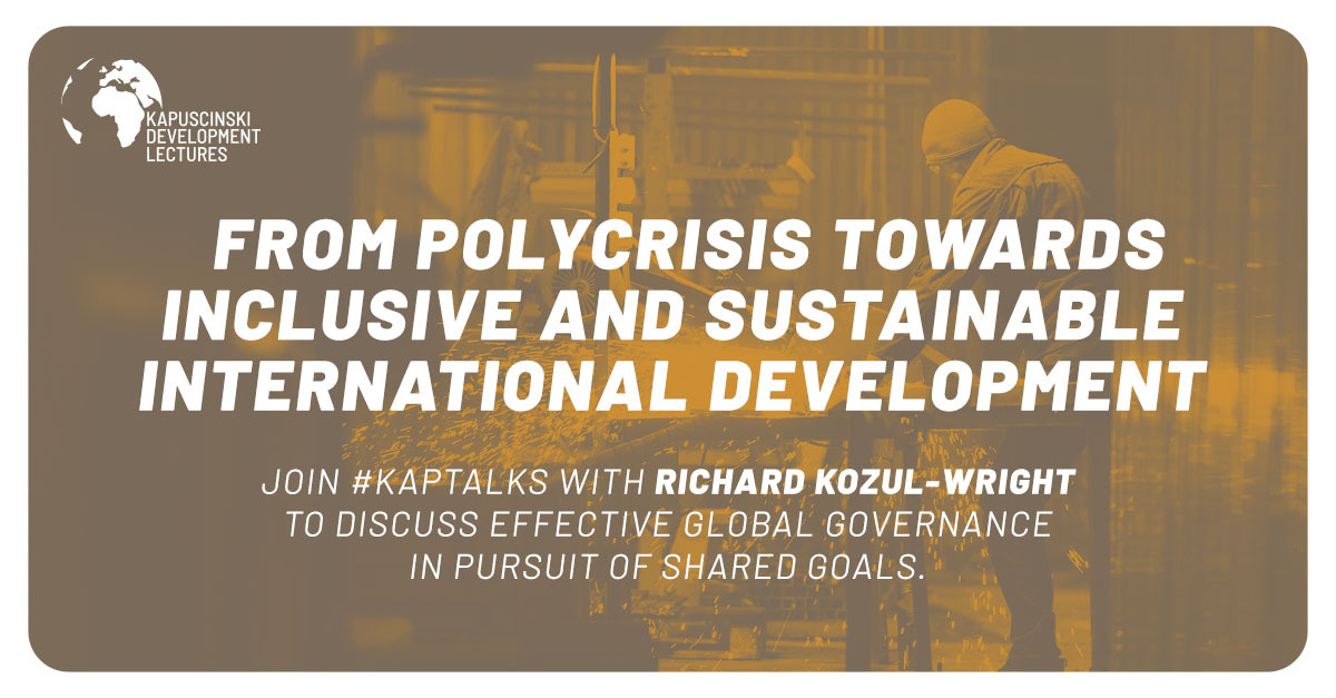 How do cascading crises affect global governance and economic recovery?

From COVID🦠 to war in #Ukraine, trust & solidarity between governments seems in short supply.

Hear more: #KAPTalks with Richard Kozul-Wright on 28 February: bit.ly/KozulWright