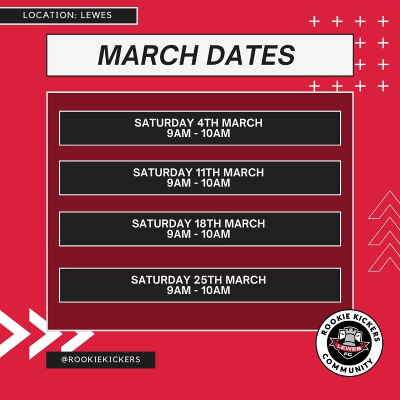 LewesFCWomen's tweet photo. The next generation? 🤩

Rookie Kickers is back with a dream team of coaches! Join first team players Ellie Hack and Laura Hartley for our March dates! (Ages 6-13)

Sign up below...⤵️
