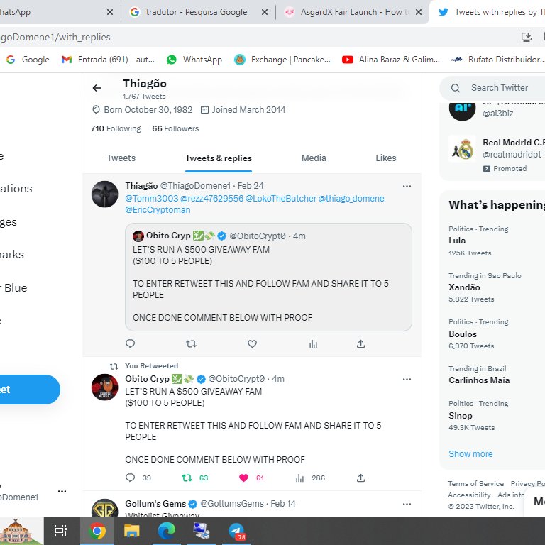 ThiagoDomene1's tweet photo. @obitocrypto DONE https://t.co/LxqRnPwx2R