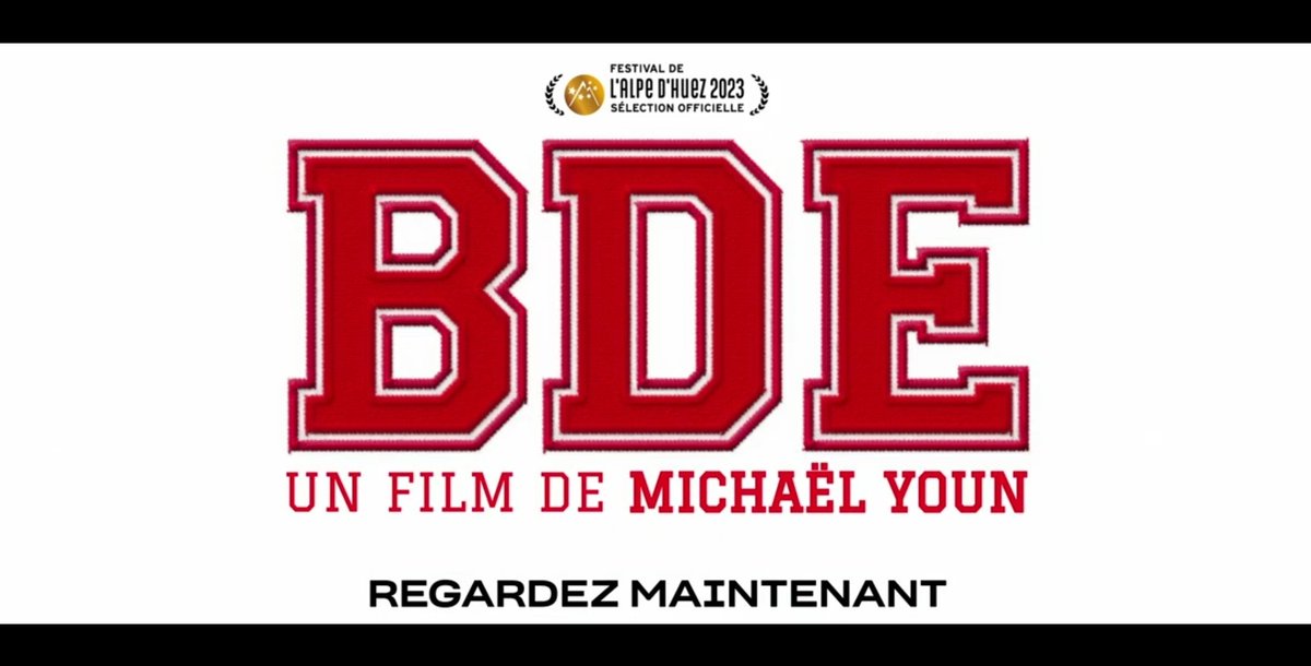 Disponible dès maintenant sur <a href="/PrimeVideoFR/">Prime Video France</a>, le film de <a href="/MichaelYoun/">Michael Youn</a> #BDE avec <a href="/BensettiRayane/">Rayane Bensetti</a>, <a href="/LolaDubini/">Lola Dubini</a>, <a href="/MicheleLaroque/">Michèle Laroque</a>, <a href="/LeJimmyLabeeu/">Jimmy Labeeu</a>, <a href="/virginiehocq/">Virginie Hocq</a>, <a href="/Lucien_JBaptist/">Lucien Jean-Baptiste</a>.