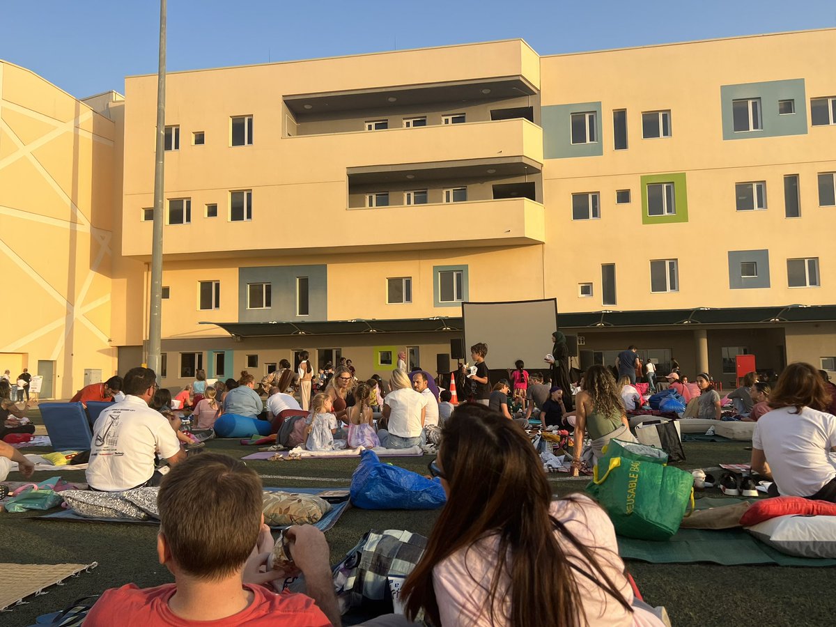 Mrs_S_Milner's tweet photo. It’s movie night at @jebelalischool 🍿 🎥. Huge thanks to our wonderful PTA and Vox cinemas. Just waiting for the sun to set! @Taaleem #jascommunity #jasevents #JASDXB #belong https://t.co/3FBS6v9VmQ
