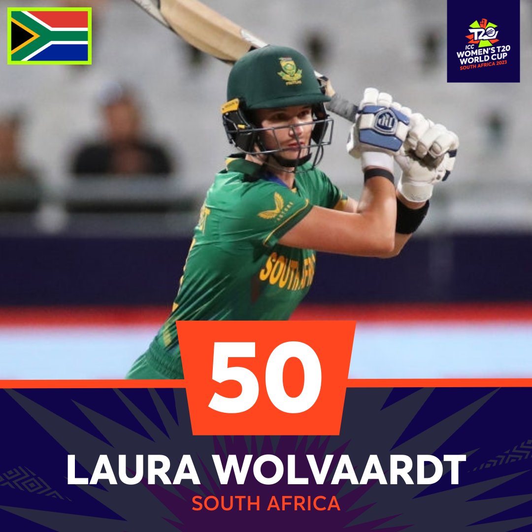 Pure class from Laura Wolvaardt 🌟

The opener has hit back-to-back #T20WorldCup fifties.

#ENGvSA | #TurnItUp