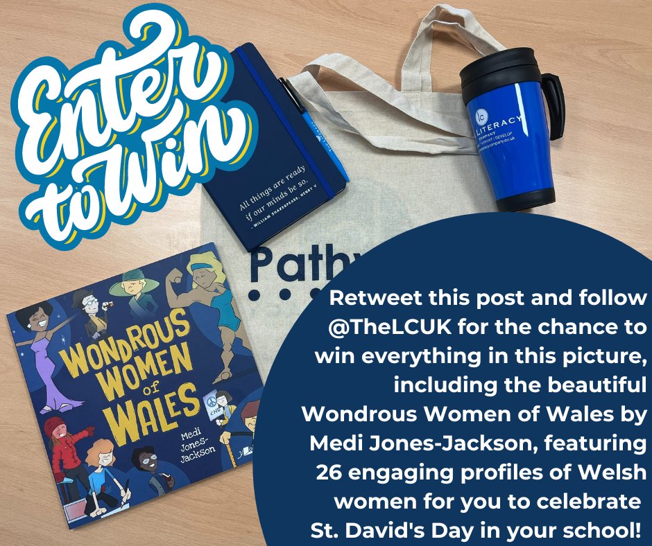 TheLCUK's tweet photo. We are holding a giveaway to celebrate St David's Day on 1st March!🏴󠁧󠁢󠁷󠁬󠁳󠁿

Retweet this post and follow @TheLCUK for the chance to win everything in this picture, including the beautiful Wondrous Women of Wales by Medi Jones-Jackson.✨  Close date, 3/3/23; winner announced 6/3/23. https://t.co/ophcRjR6ST