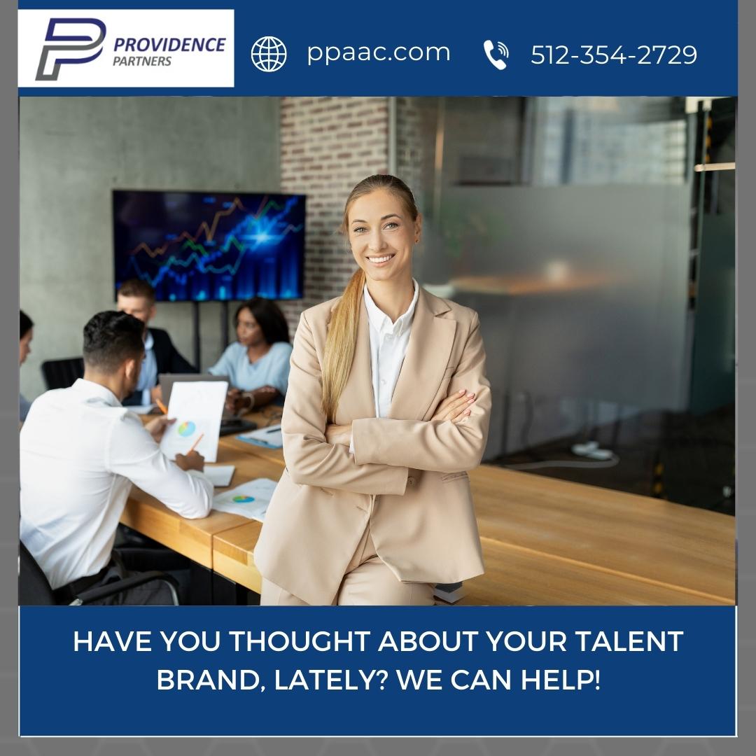 ppaacATX's tweet photo. Stand out in the crowd of job seekers with a strong Talent Brand! Let us help you showcase your company culture and values to attract top talent. 🌟 . Call us now at 512-354-2729

#TalentBrand #CompanyCulture #EmployerBranding #ProvidencePartners https://t.co/yqDAqIgVkJ