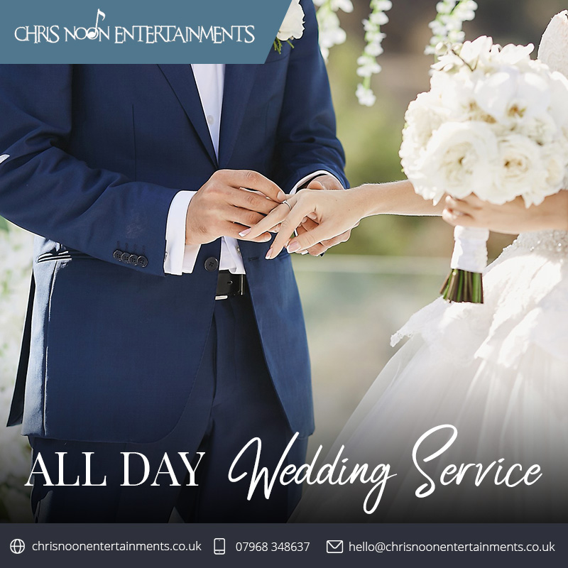 ChrisNoonEnts's tweet photo. With our ALL DAY WEDDING SERVICE, you can relax knowing that your timings, announcements, music and DJ are all covered in one easy package. Find out more here - https://t.co/yTjDvgm90i https://t.co/2zezgsjKec