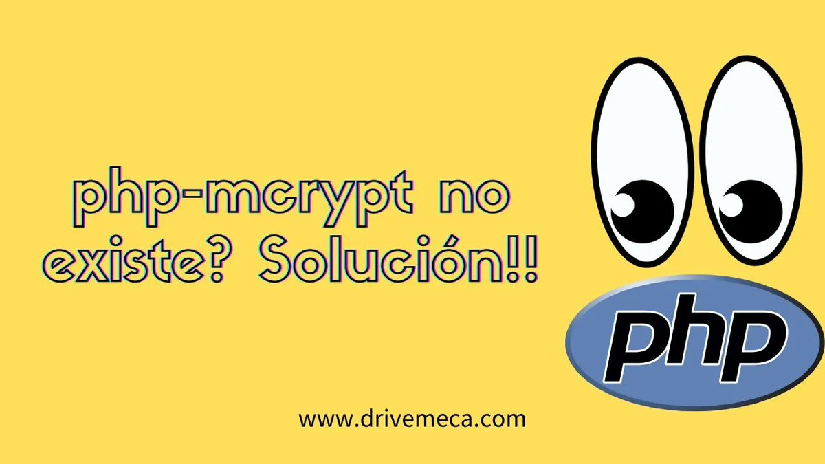 drivemeca's tweet image. Como instalar #php #mcrypt en #Ubuntu Server y derivadas buff.ly/3INd5JA