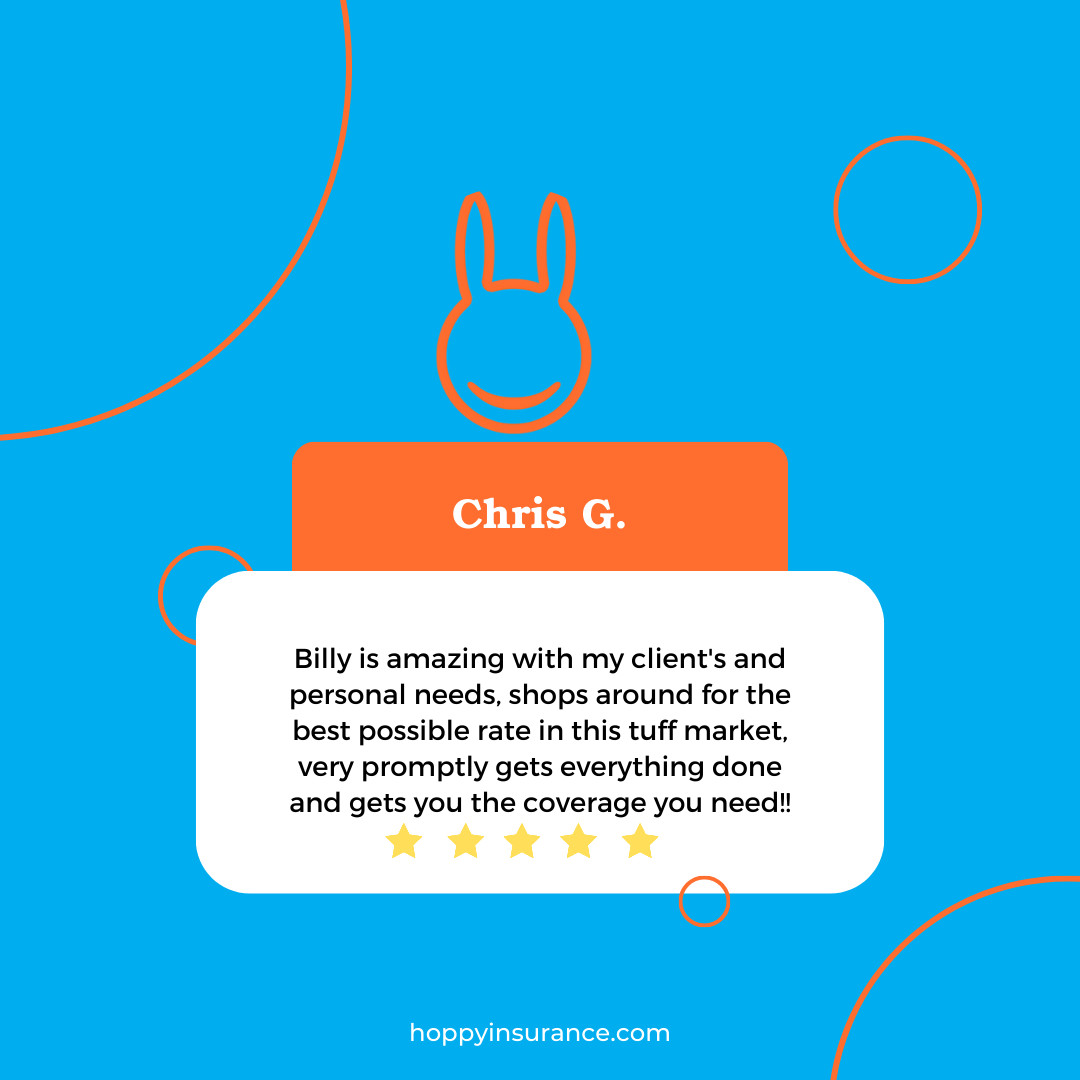 HoppyInsurance's tweet photo. Here's another review from a satisfied Hoppy customer! #fivestars #5stars #customerreview #hoppyinsurance https://t.co/5wrOKVnuaV