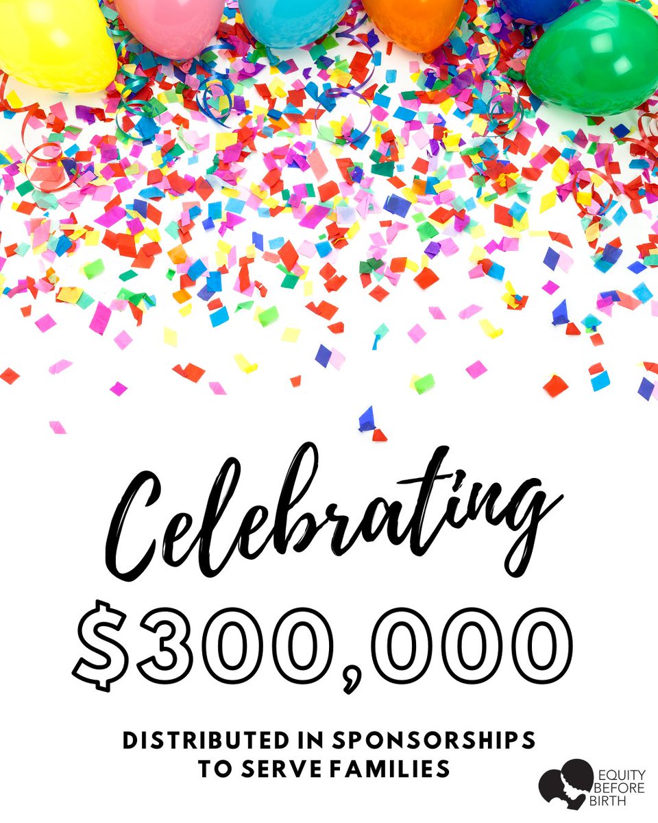 Equity Before Birth is thrilled to announce that we have just distributed over $300,000 in Sponsorships to families since we opened our doors in October!                                                    
#BlackMamas #BlackMotherhood #birthjustice #economicjustice