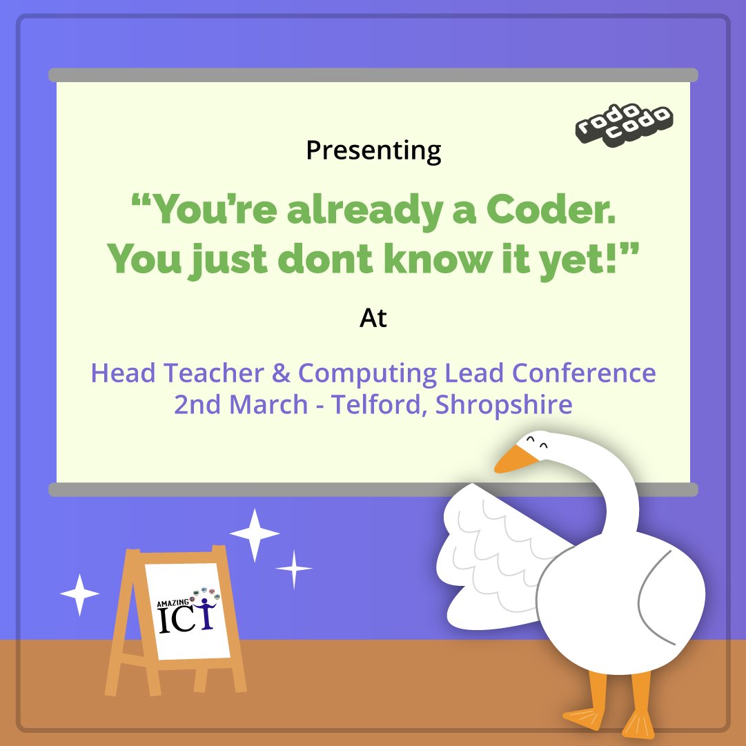 [1/3] We’re excited to announce that we’ll be attending @amazingict’s #computing conference in Telford next week! 😱🤩

We'll be hosting a talk all about #coding for primary school teachers. You don’t want to miss it! 😁

Find out more below! ⬇️

#edtech #edchat #edutwitter #cs