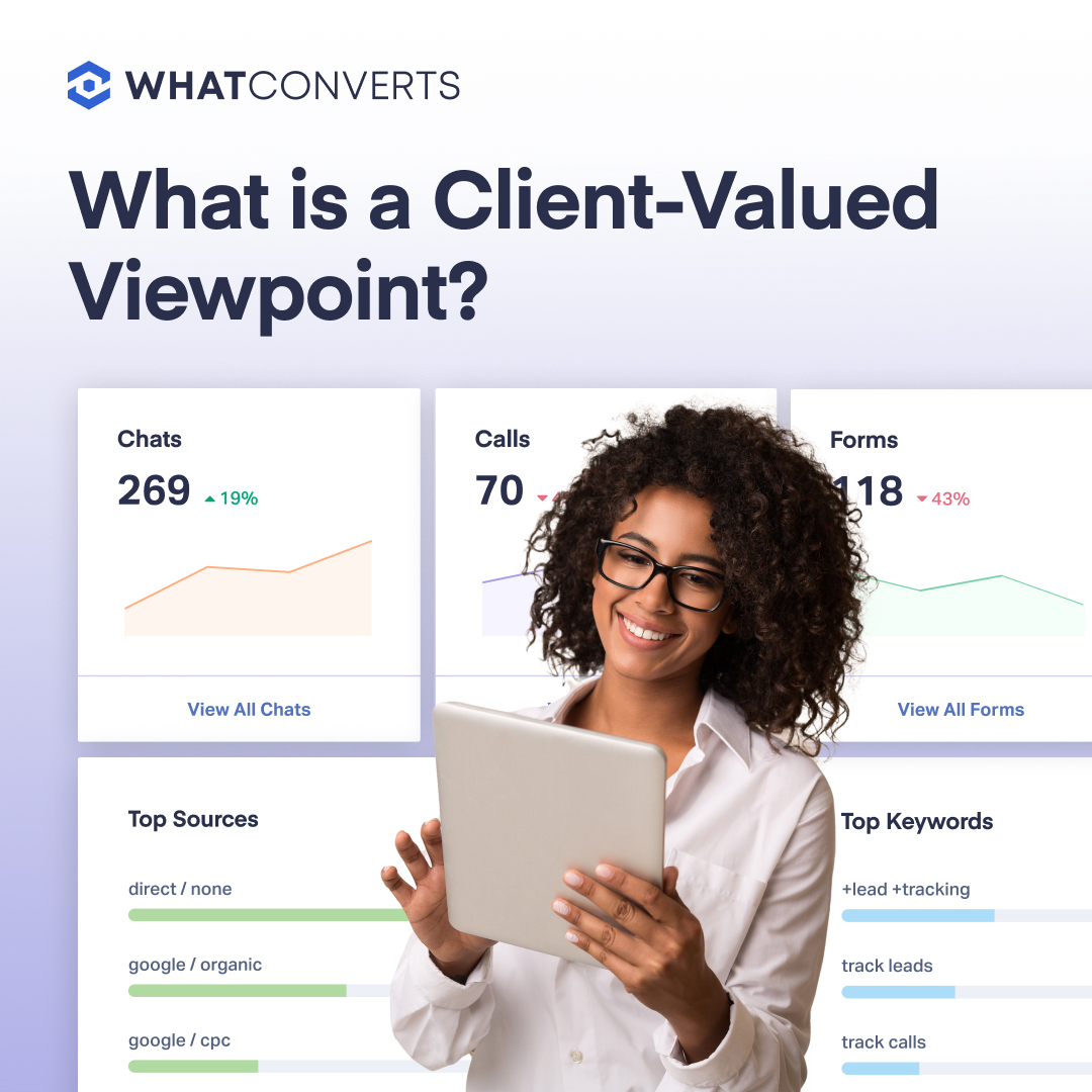 whatconverts's tweet image. What is a client-valued viewpoint?

It&apos;s the difference between putting out a client&apos;s fire and a 74% retention rate at 4 yrs.

#whatconverts #leadtrackingformarketing #inboundmarketing #inboundformarketing #leadmanagement #leadreporting #saas #clientvalue #accountreporting