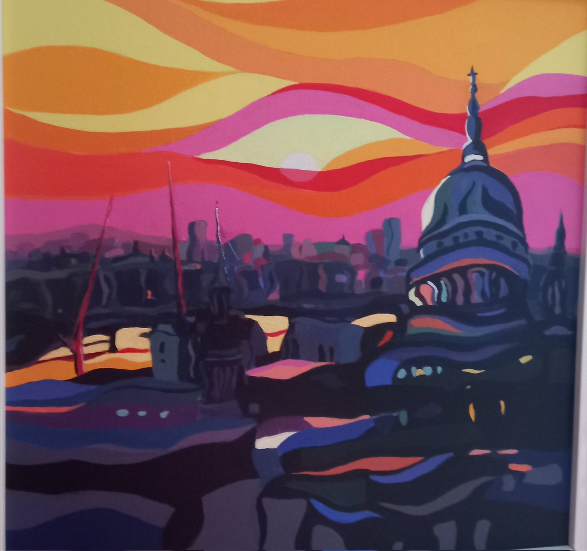 Glass fusion workshop today, #BishopsCastle 
Inspiration from <a href="/SarahFosseArt/">Sarah Fosse</a> painting
Who knows what it will turn out like !