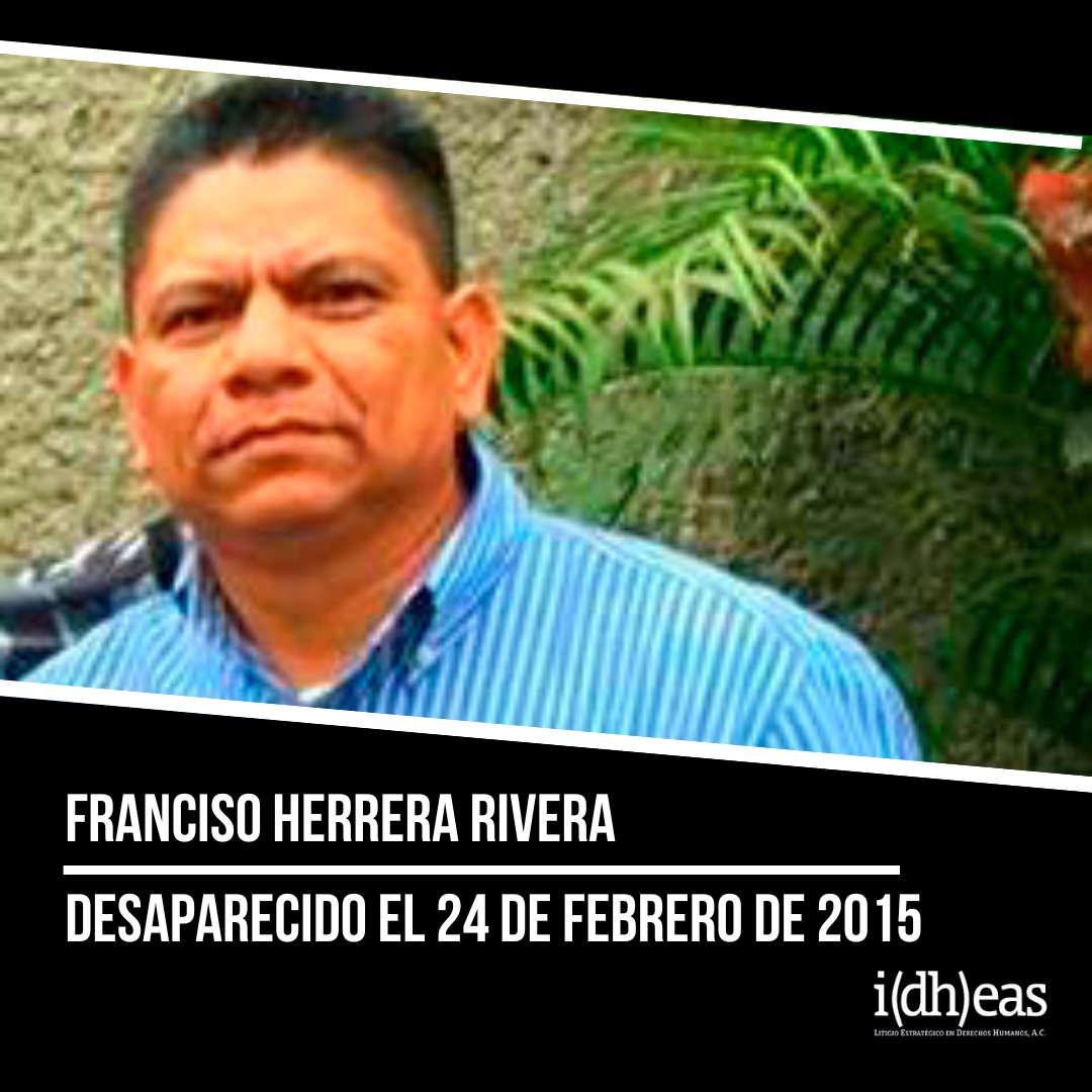 Hoy recordamos a Francisco Herrera Rivera, desaparecido el 24 de febrero de 2015 en Tampico, Tamaulipas. Desde Idheas, seguimos trabajando para hacer justicia. 

Conoce aquí su caso ⬇️bit.ly/3m5bHcv