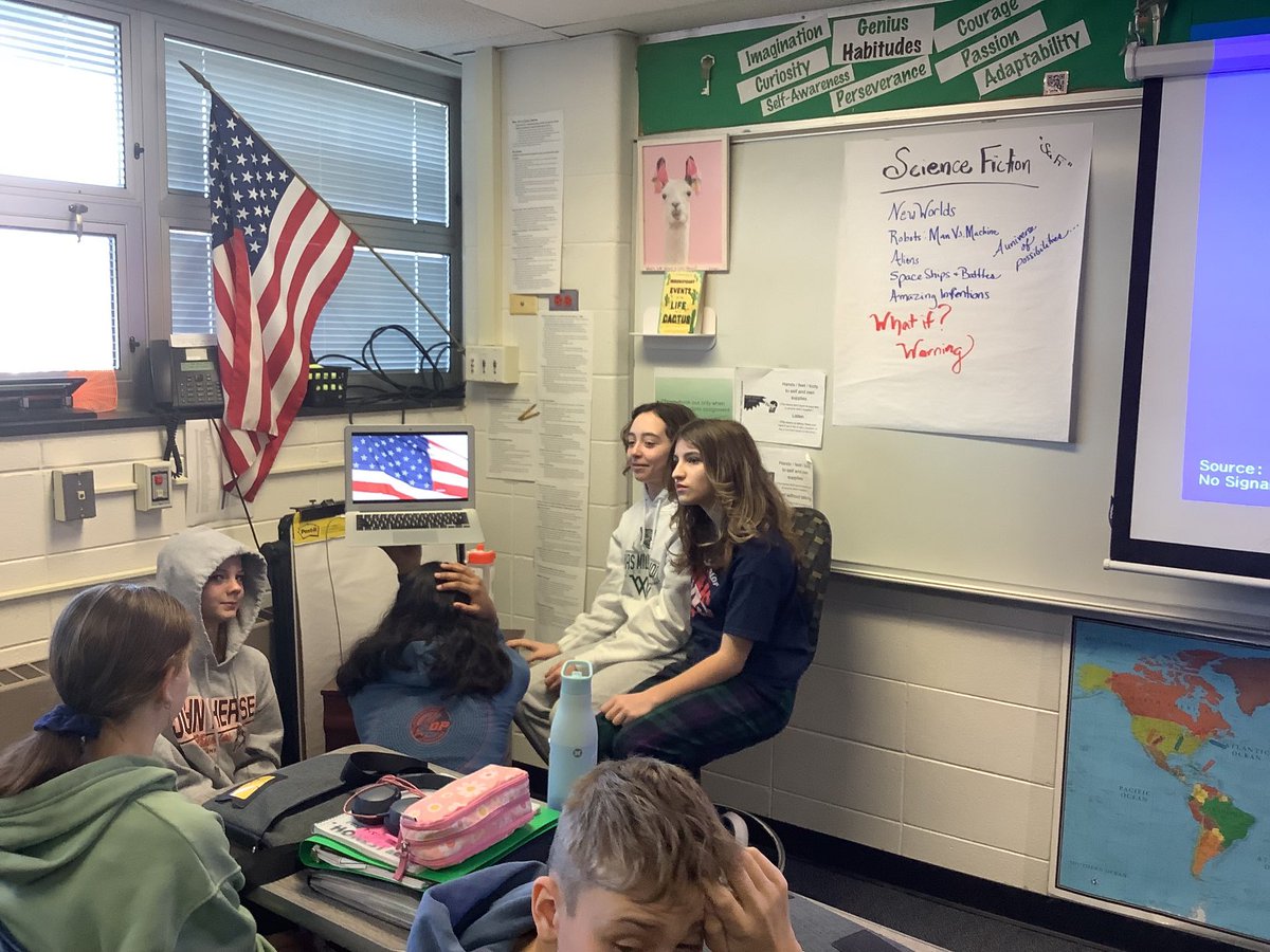 Kirrclass's tweet photo. When our projector doesn’t connect, our Homeroom improvises! https://t.co/zbaogVjJBh