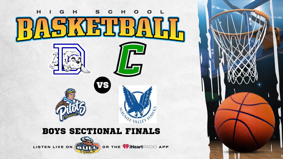 We have a boys sectional doubleheader tonight on The Bull! 

📻 ihr.fm/1057thebull.