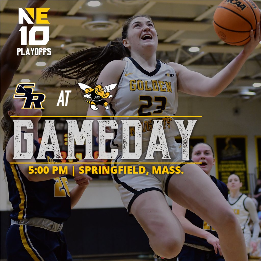 gogoldenknights's tweet photo. Game Day! @saintrosewbb takes on American International in the first round of the Northeast-10 Conference playoffs! Tipoff is set for 5:00 pm tonight in Springfield, Mass. #gogoldenknights Live Video: https://t.co/iyr5UKEi8l Live Stats: https://t.co/HEKTJYg4Cb https://t.co/WvBh3n164y